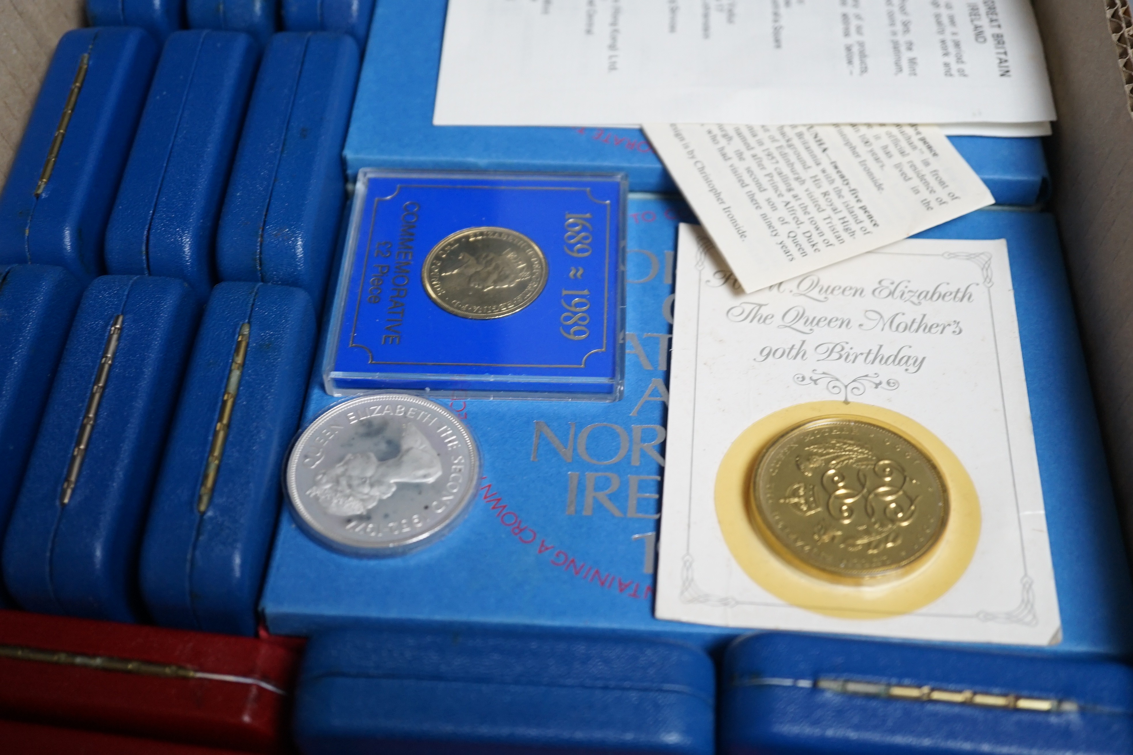 15 Royal Mint silver Jersey coins and 15 coin sets
